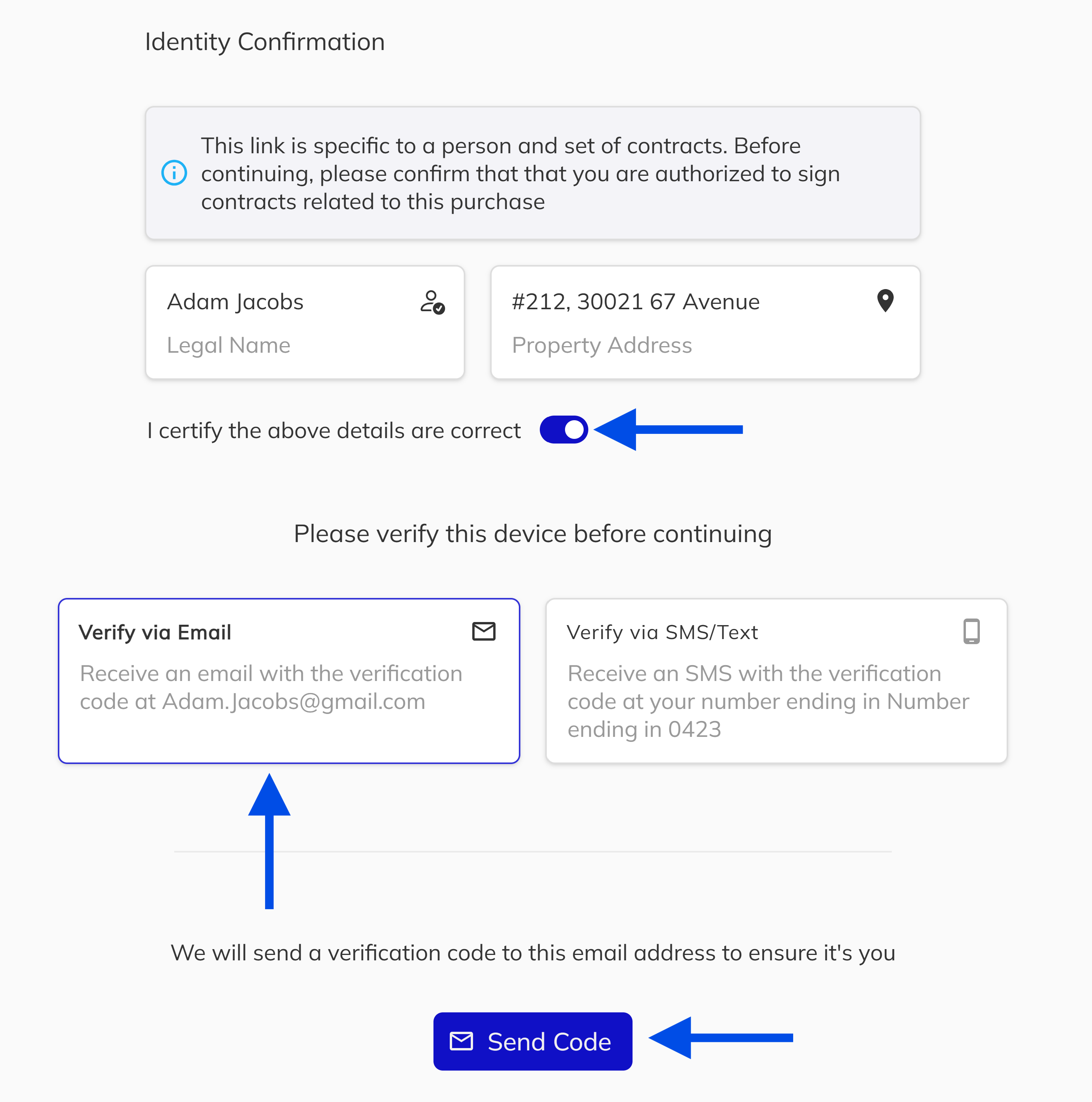 Idendity Confirmation